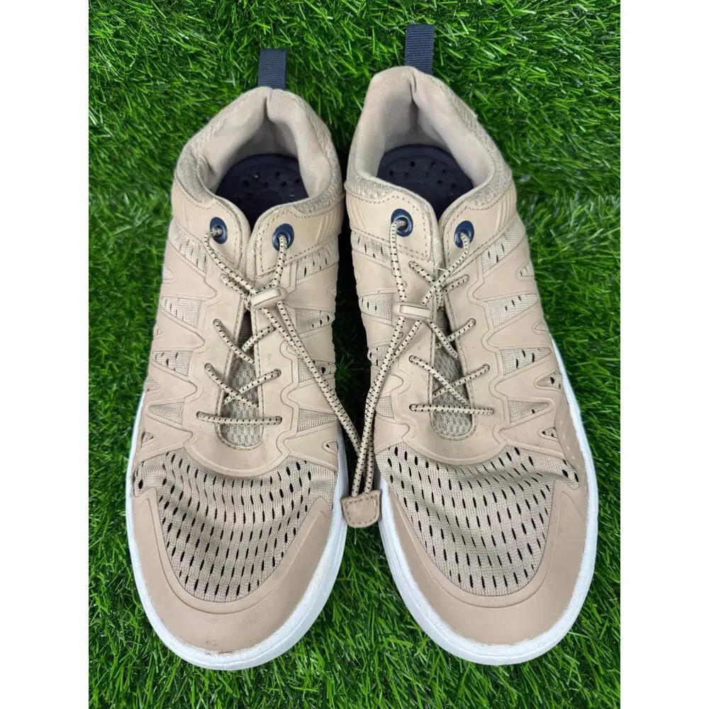 Magellan Outdoors Pro Water Shoes Mens 12D Tan Fishing Hiking Quick Lace Mesh